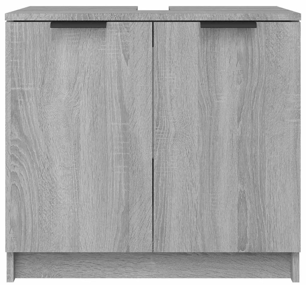 vidaXL Ντουλάπι Μπάνιου Γκρι sonoma 64,5x33,5x59 εκ Επεξεργασμένο Ξύλο