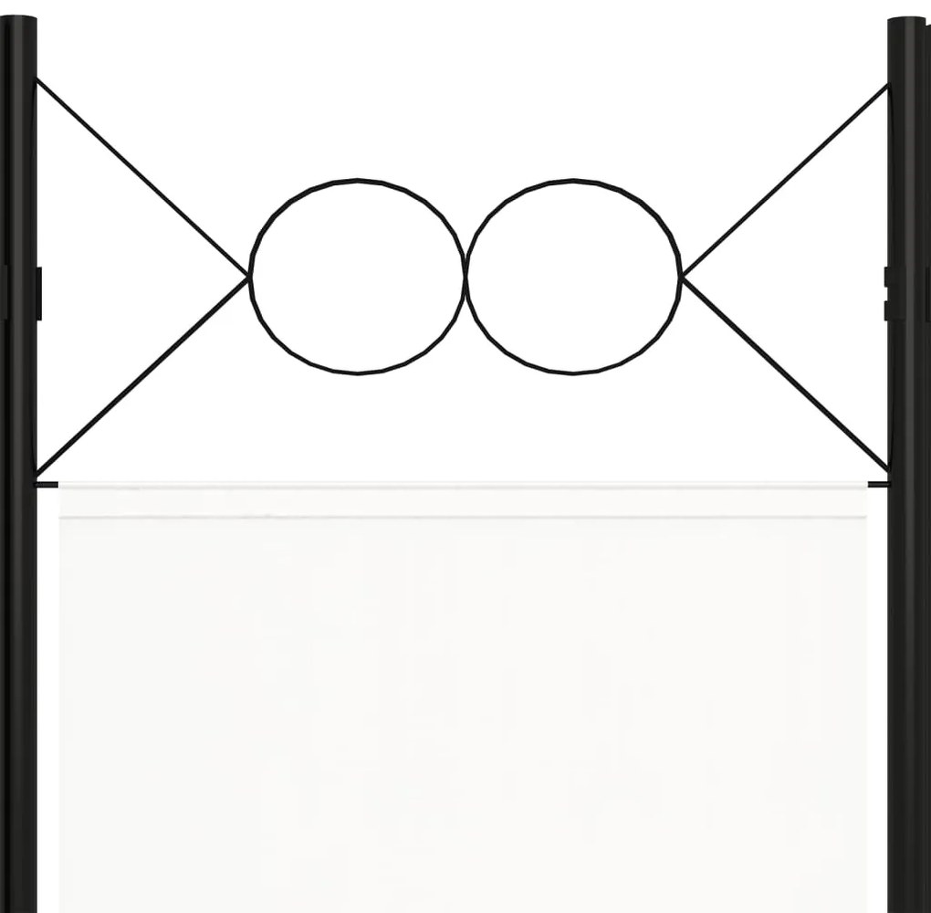 vidaXL Διαχωριστικό Δωματίου με 3 Πάνελ Λευκό 120 x 180 εκ.