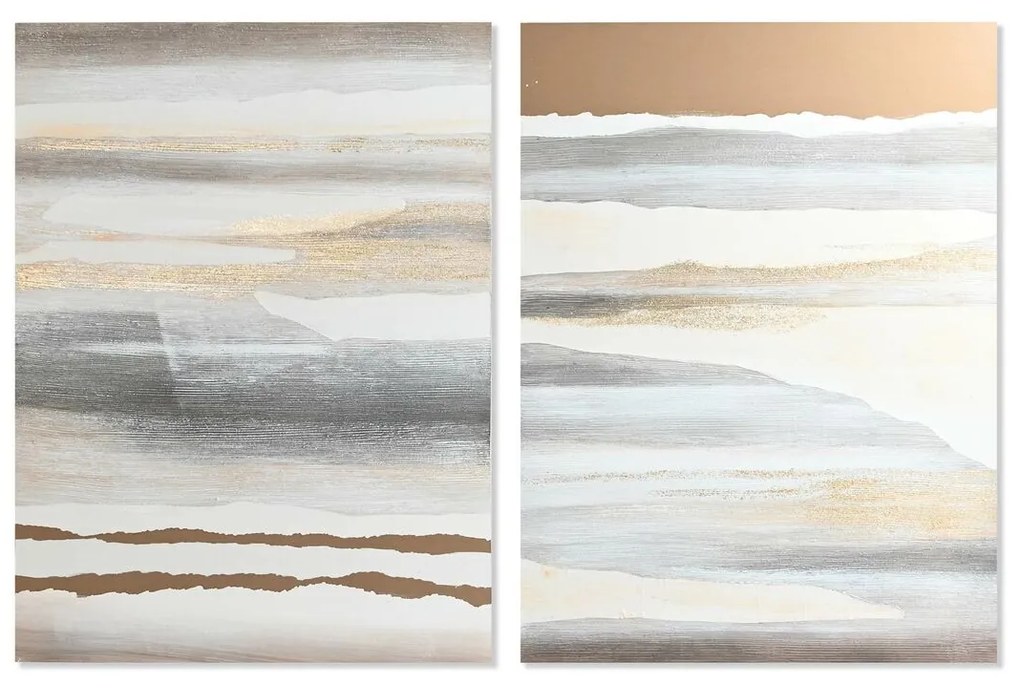 Καμβάς DKD Home Decor Τζίντζερ Καμβάς 90 x 3,7 x 120 cm