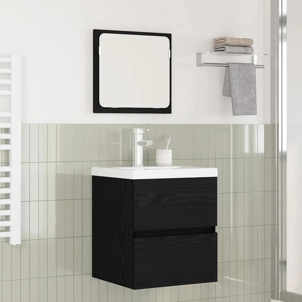 vidaXL Σετ Επίπλων Μπάνιου με συρτάρι 3 pcs Τεχνίτης δρυς και Λευκό