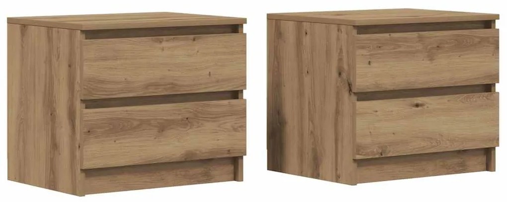vidaXL Κομοδίνα 2 τεμ Artisan Oak 50x40x43.5 cm Κατασκευασμένο ξύλο