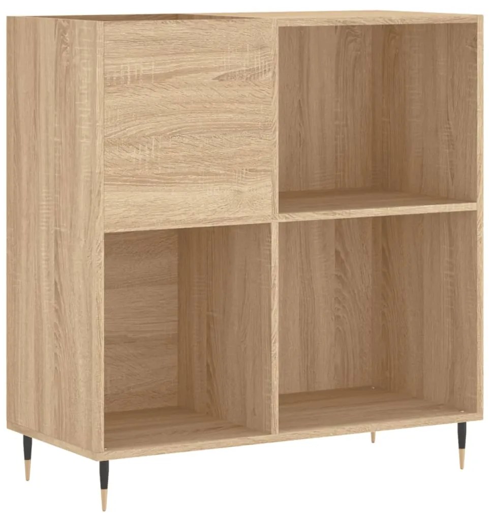 vidaXL Δισκοθήκη Sonoma Δρυς 84,5 x 38 x 89 εκ. από Επεξεργασμένο Ξύλο