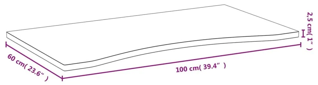 vidaXL Επιφάνεια Γραφείου 100 x 60 x 2,5 εκ. από Μπαμπού