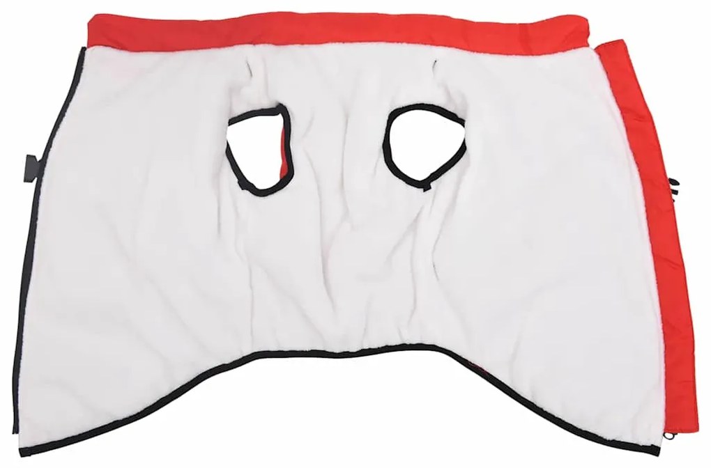 vidaXL Μπουφάν Σκύλου με ιμάντα Κόκκινο 6XL Φλις και Πολυεστέρας