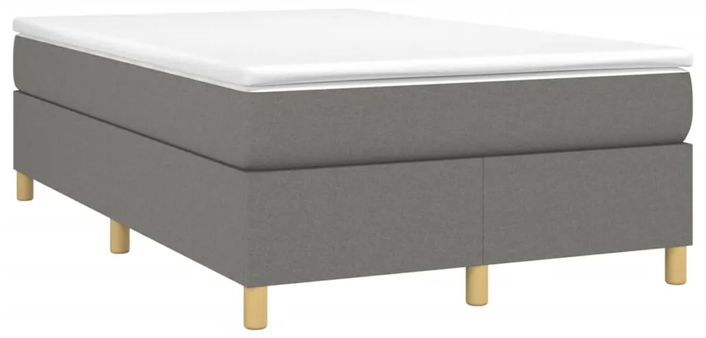 ΚΡΕΒΑΤΙ BOXSPRING ΜΕ ΣΤΡΩΜΑ ΣΚΟΥΡΟ ΓΚΡΙ 120X200 ΕΚ. ΥΦΑΣΜΑΤΙΝΟ 3144507