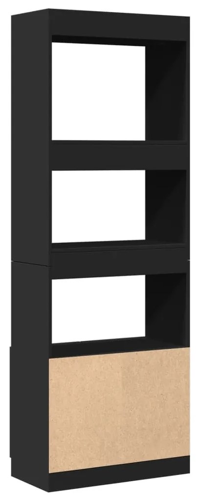 vidaXL Ντουλάπι Μαύρο 63x33x180 εκ. από Επεξεργασμένο Ξύλο