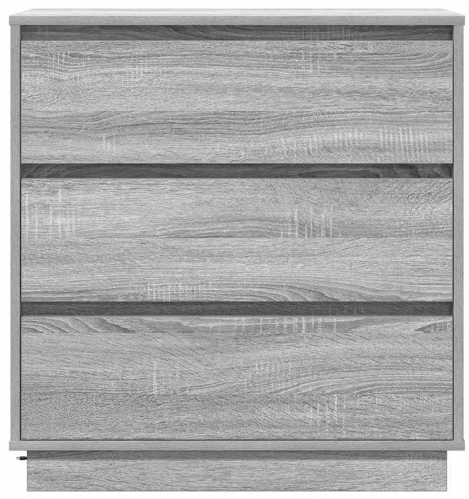 vidaXL Κομοδίνο με συρτάρι Γκρι 71 x 34.5 x 75 εκ. Επεξεργασμένο ξύλο