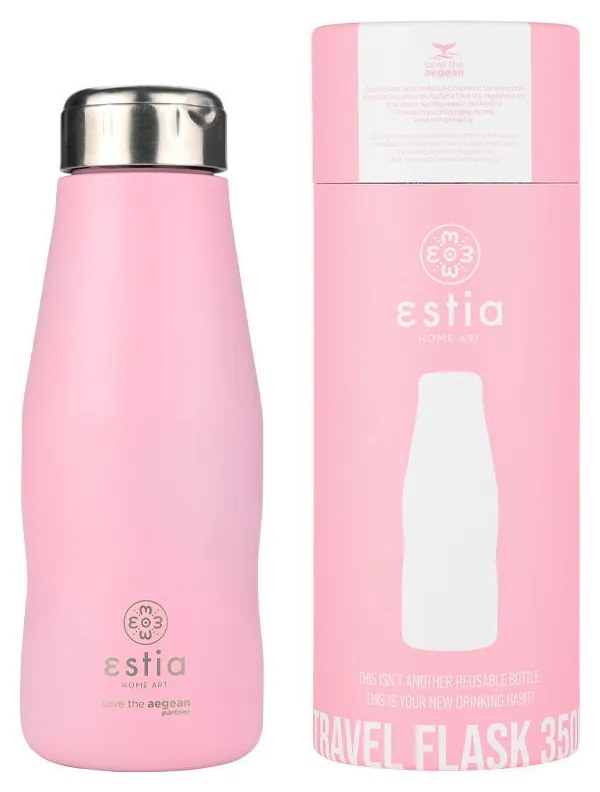 ESTIA ΘΕΡΜΟΣ TRAVEL FLASK SAVE THE AEGEAN 350ml BLOSSOM ROSE