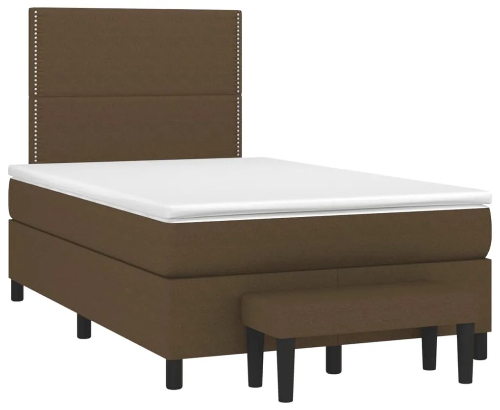 ΚΡΕΒΑΤΙ BOXSPRING ΜΕ ΣΤΡΩΜΑ ΣΚΟΥΡΟ ΚΑΦΕ 120X190 ΕΚ ΥΦΑΣΜΑΤΙΝΟ 3270351