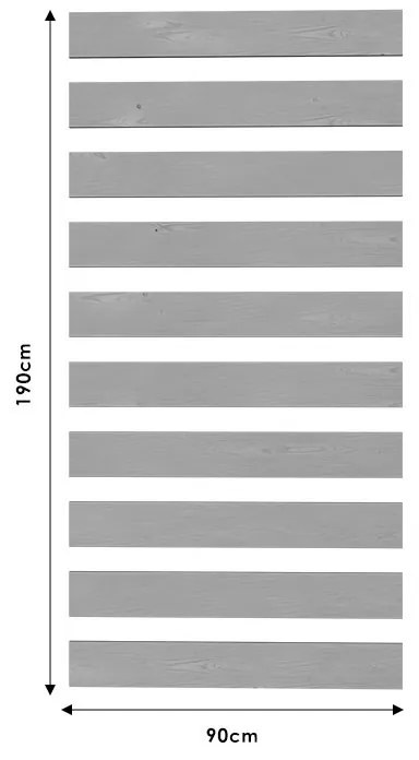 Τάβλες κρεβατιού από φυσικό ξύλο 90x190