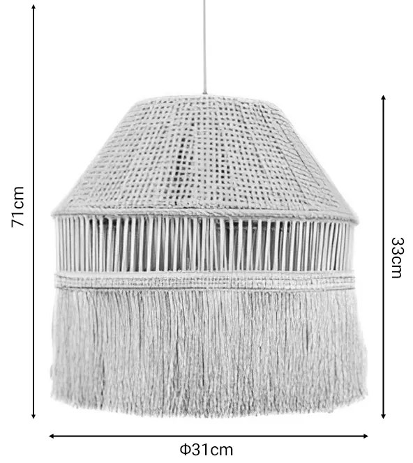 Φωτιστικό οροφής Merton pakoworld φυσικό Φ31x71εκ - 193-000074