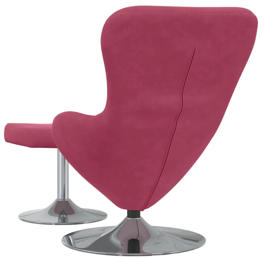 vidaXL Κάθισμα-αυγό 2 pcs Μπορντό 63 x 73 x 90 εκ Βελούδο