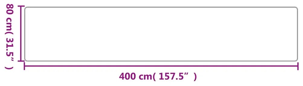 vidaXL Χαλί Διάδρομος Εμφάνιση Σιζάλ Taupe 80 x 400 εκ.