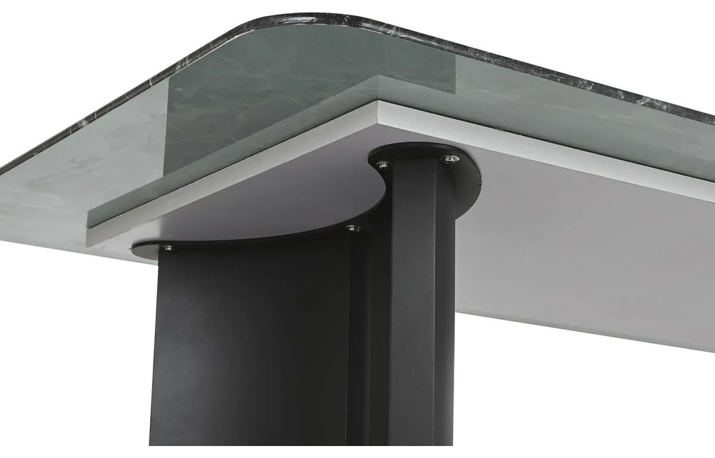 Τραπεζαρία Home ESPRIT Μαύρο Πράσινο Μέταλλο 200 x 100 x 76 cm