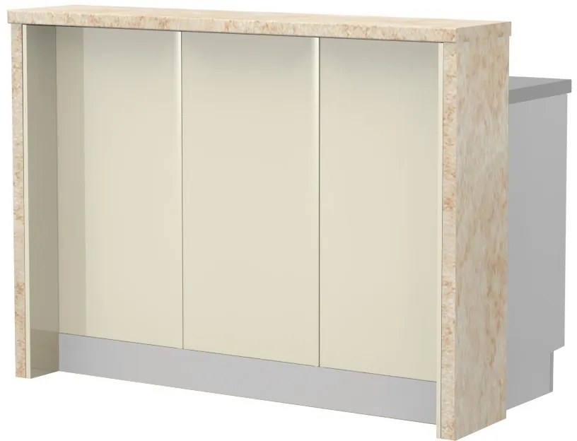 Πάγκος νησίδας Modena-Μήκος: 135 εκ.-Μπεζ-Latino Marble
