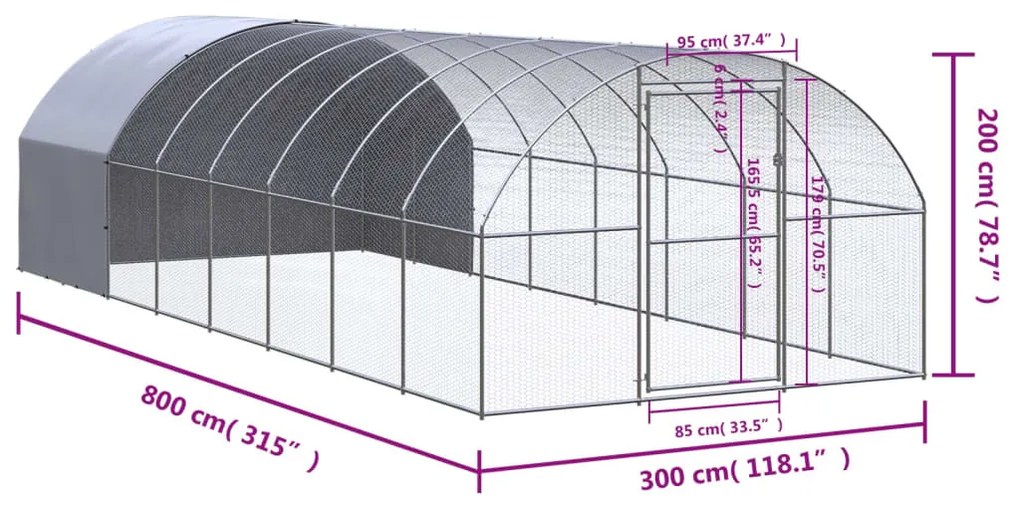 ΚΟΤΕΤΣΙ ΕΞΩΤΕΡΙΚΟΥ ΧΩΡΟΥ 3 X 8 X 2 Μ. ΑΠΟ ΓΑΛΒΑΝΙΣΜΕΝΟ ΧΑΛΥΒΑ 3095475