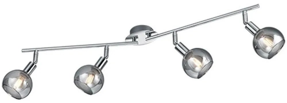 Φωτιστικό Οροφής - Σποτ Brest R80594006 4xE14 28W 9x85x20cm Chrome RL Lighting