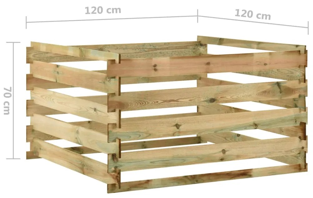 ΚΟΜΠΟΣΤΟΠΟΙΗΤΗΣ ΜΕ ΣΑΝΙΔΕΣ 120X120X70 ΕΚ. ΕΜΠΟΤΙΣΜ. ΞΥΛΟ ΠΕΥΚΟΥ 316060