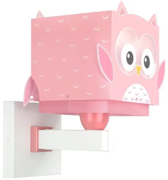 Παιδικό Φωτιστικό Τοίχου Απλίκα 1xE27 Ροζ Little Pink Owl 64489 Ango 64489 Ροζ