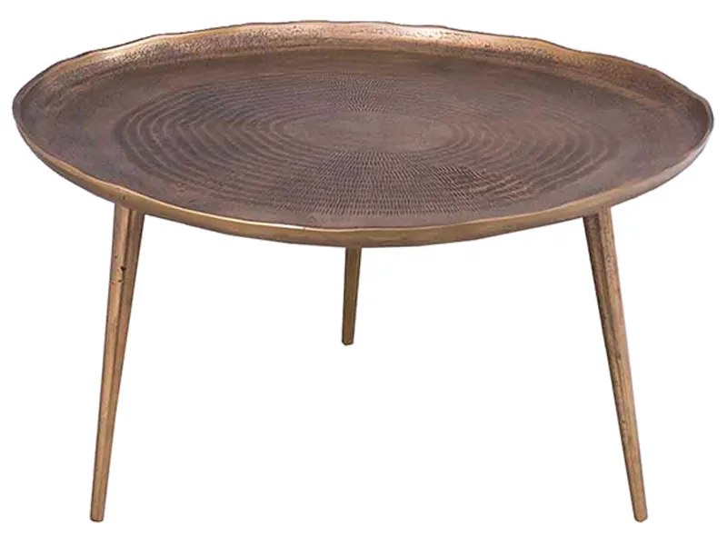 ZEN 74 COFFEE TABLE ΧΡΥΣΟ ROUGH ANTIQUE D74xH40cm - 04-0864