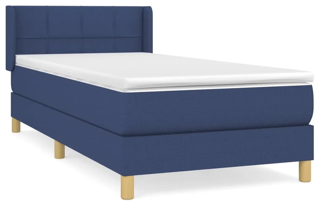 ΚΡΕΒΑΤΙ BOXSPRING ΜΕ ΣΤΡΩΜΑ ΜΠΛΕ 100 X 200 ΕΚ. ΥΦΑΣΜΑΤΙΝΟ 3130255