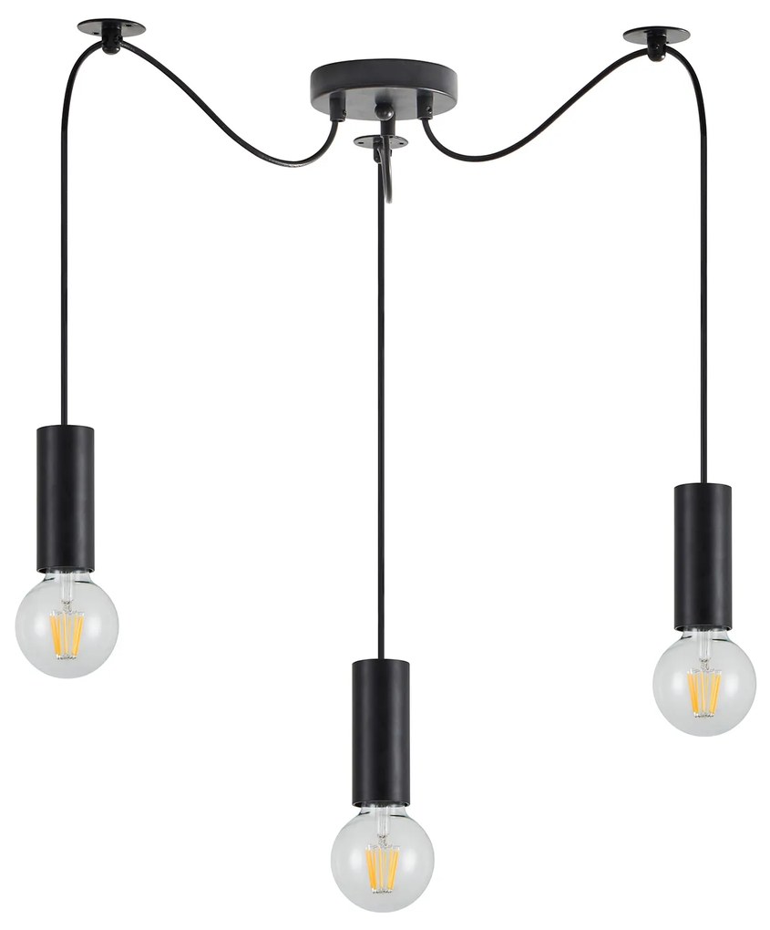 SE21-BL-4-BL3 ADEPT TUBE Black Pendant+