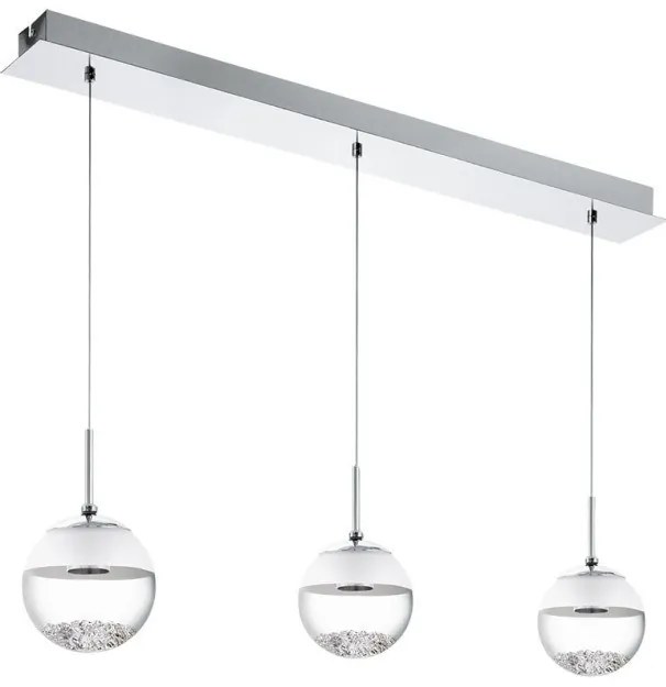 Φωτιστικό κρεμαστό ράγα LED MONTEFIO 1 γυαλί με κρύσταλλα Eglo-93784-Διάφανο 93784