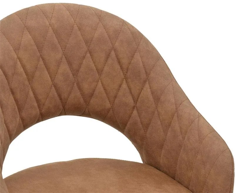 Καρέκλα - Πολυθρόνα Macie ύφασμα καφέ antique-μαύρο 58x50x85εκ 58x50x85 εκ.