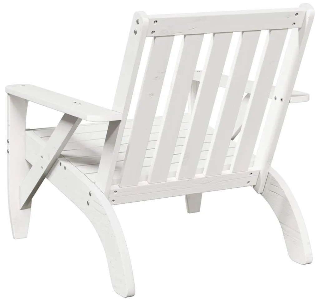 vidaXL Καρέκλα κήπου Adirondack Λευκό 75x77x77 cm Στερεό ξύλο πεύκο