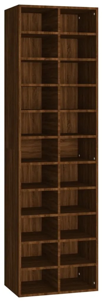 vidaXL Παπουτσοθήκη Καφέ Δρυς 54 x 34 x 183 εκ. από Επεξεργασμένο Ξύλο