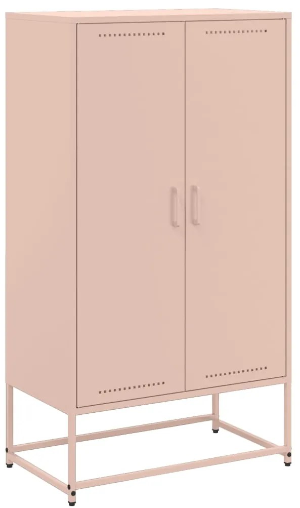 vidaXL Ντουλάπι Ροζ 68,5x38,5x123,5 εκ. από Ατσάλι