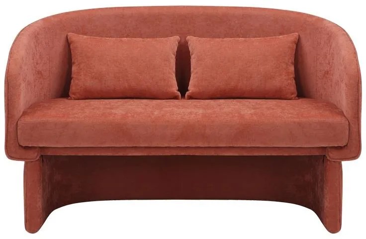 Καναπές διθέσιος Playmob ύφασμα σε κεραμιδί απόχρωση 65x128x79εκ 128x65x79 εκ.