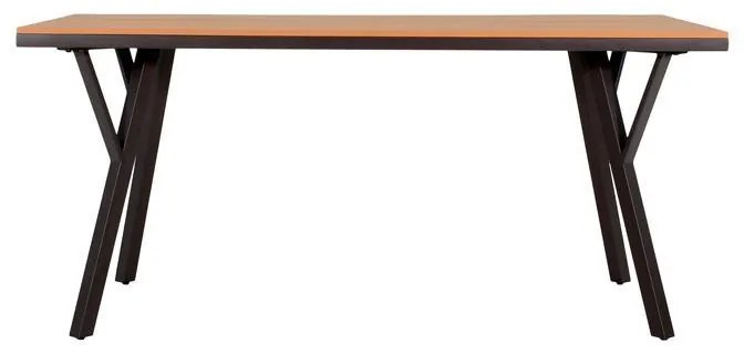 Τραπέζι FL6514 Fylliana Μεταλλικό Polywood Καφέ 160x91x72 εκ. 160x91x72 εκ.