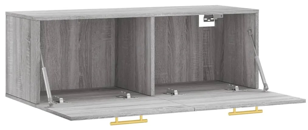 vidaXL Ντουλάπι Τοίχου Γκρι Sonoma 100x36,5x35 εκ. Επεξεργασμένο Ξύλο