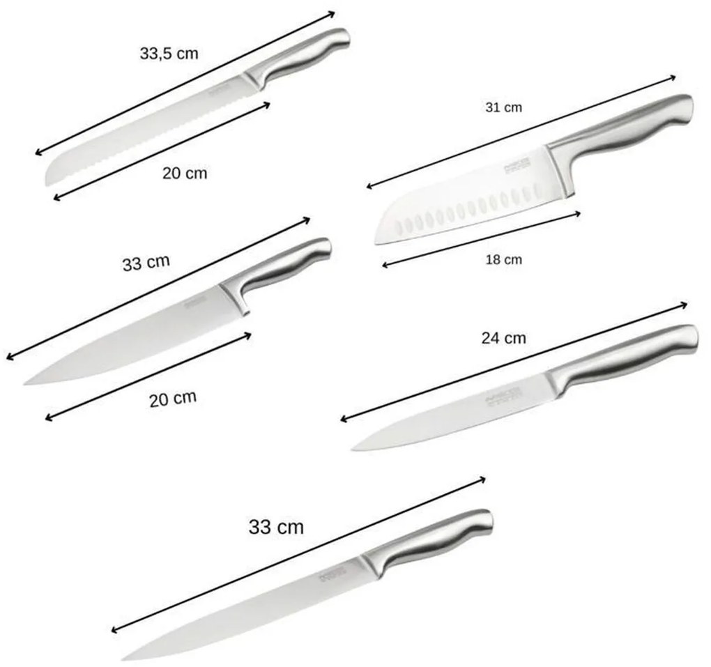 Σετ Μαχαιριών Nirosta Χάλυβας Ανοξείδωτο ατσάλι
