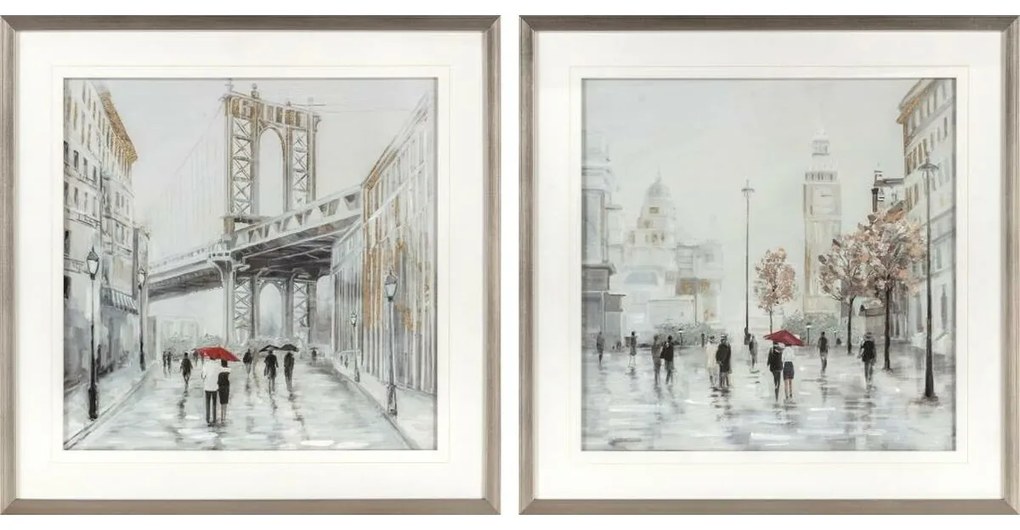 Καμβάς DKD Home Decor πολυστερίνη Καμβάς 60 x 3 x 60 cm 63 x 3 x 63 cm