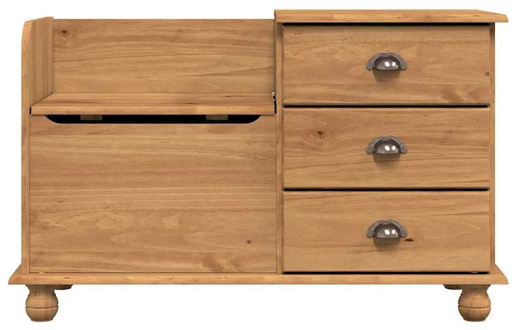 vidaXL Παγκάκι με αποθήκευση με συρτάρι ASKIM Καφέ 100 x 39 x 62 εκ