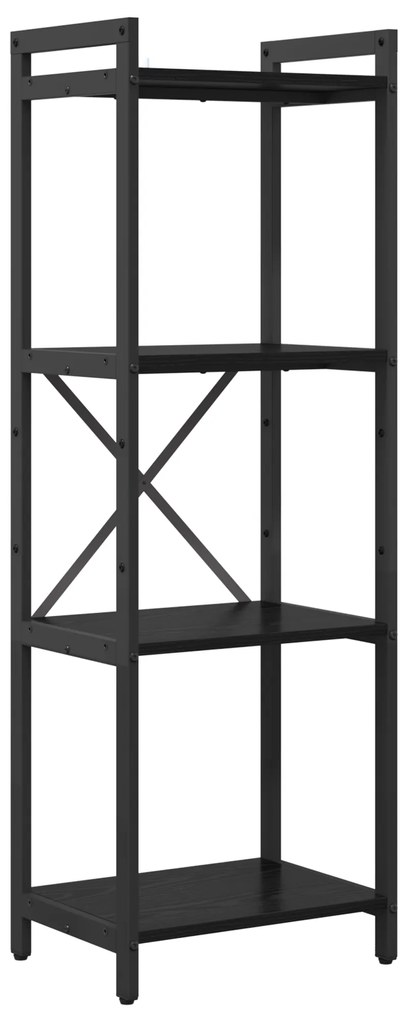 vidaXL Βιβλιοθήκη Μαύρη δρυς 40 x 30 x 118 εκ Επεξεργασμένο ξύλο