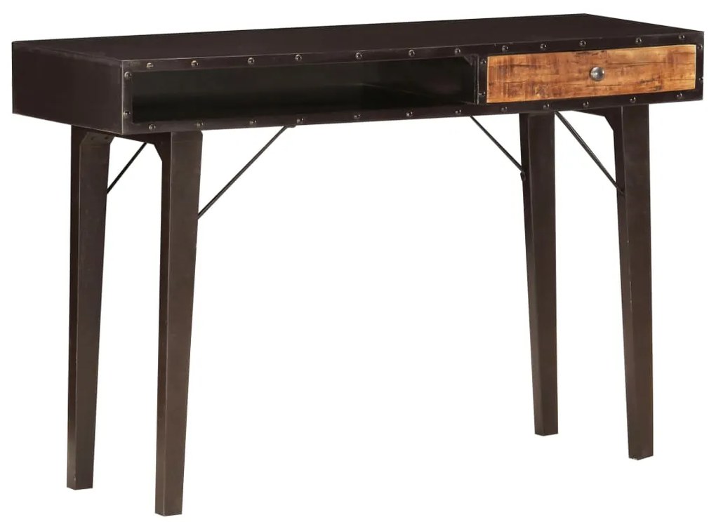 Τραπέζι Κονσόλα 118 x 35 x 76 εκ. από Μασίφ Ανακυκλωμένο Ξύλο - Μαύρο