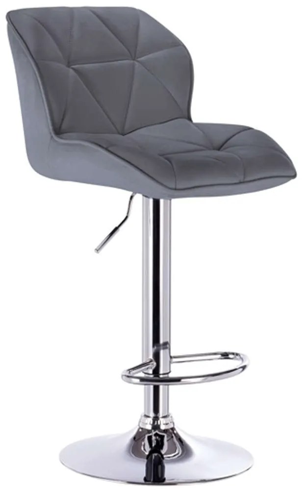 Σκαμπό Μπαρ 43.0203 86 Margo Με Αμορτισέρ 42x49x66-86/89-109cm Pu Grey Zita Plus