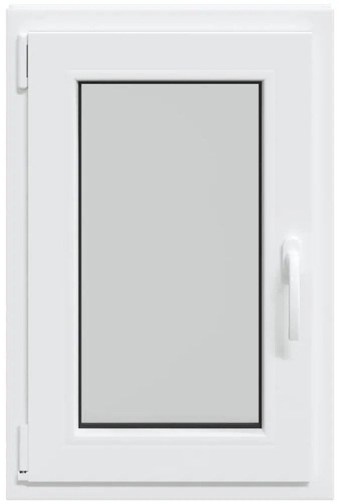 vidaXL Παράθυρο Υπογείου "RISOR" 50x75 εκ. Ανακλινόμενο & Περιστρεφόμενο DIN Αριστερά Λευκό