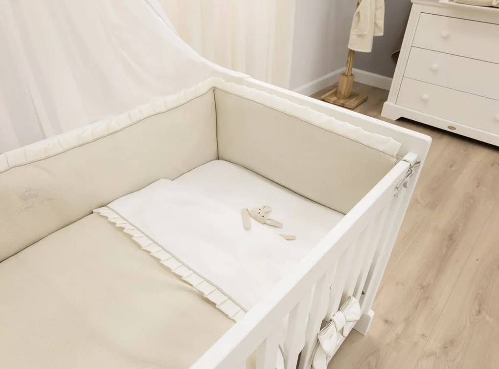 Βρεφικό Κρεβάτι Oliver 70x140cm  Off White  CocoMilou