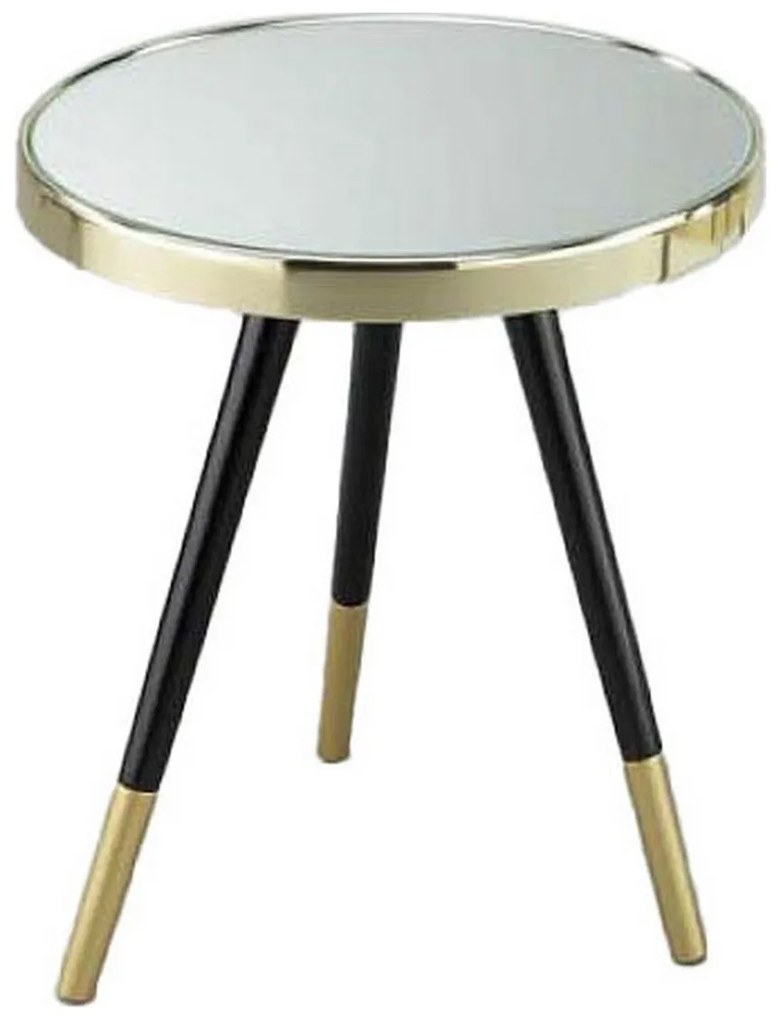 Βοηθητικό Τραπέζι DKD Home Decor Καθρέφτης Χρυσό Χάλυβας (42,5 x 42,5 x 48 cm)