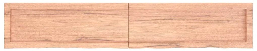 vidaXL Ράφι Τοίχου Ανοιχτό Καφέ 160x30x(2-4)εκ. Επεξ. Μασίφ Ξύλο Δρυός