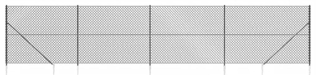 Συρματόπλεγμα Περίφραξης Ανθρακί 1,4 x 10 μ. με Καρφωτές Βάσεις - Ανθρακί