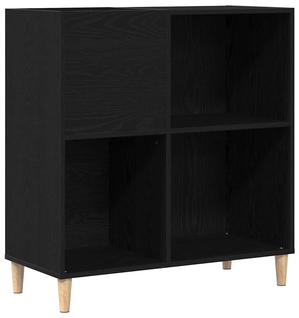 vidaXL Ντουλάπα Δίσκων Μαύρο Δρυς 84,5x38x89 εκ Επεξεργασμένο Ξύλο