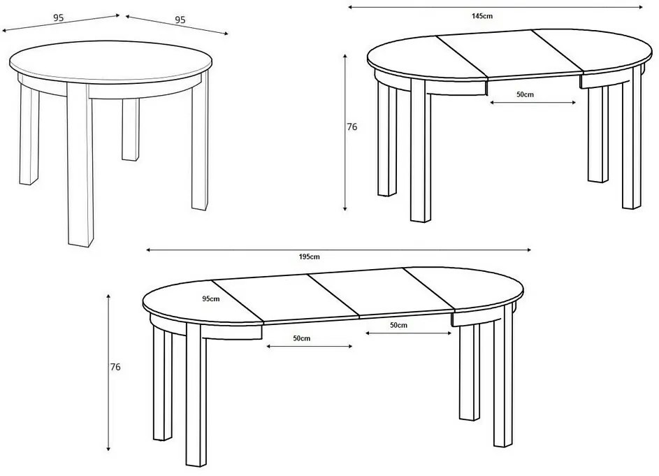 Τραπέζι Boston 278, Άσπρο, 76cm, 46 kg, Επιμήκυνση, Ινοσανίδες μέσης πυκνότητας, Ξύλο | Epipla1.gr