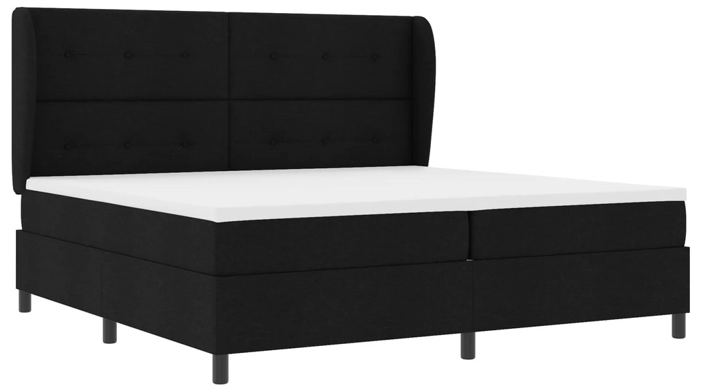 vidaXL Κρεβάτι με Στρώμα Μαύρο 200x200 cm