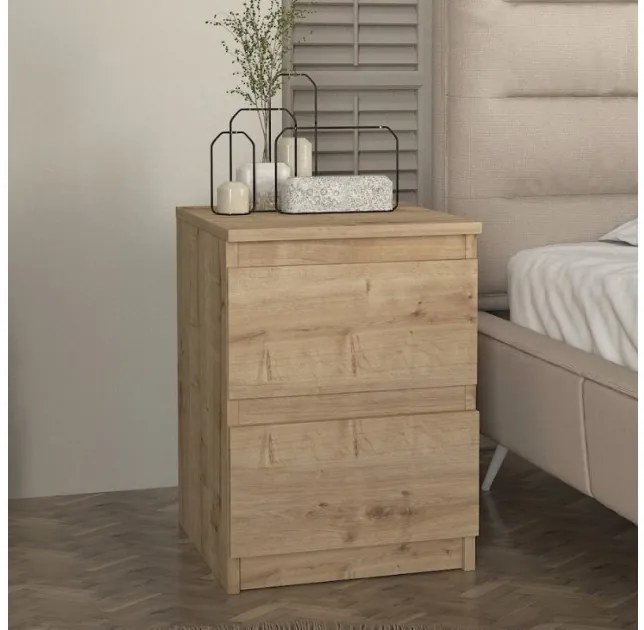Κομοδίνο Breve Megapap sapphire oak 39,8x41,8x55εκ. GP042-0268,1-GP042-0268,1-Καφέ GP042-0268,1