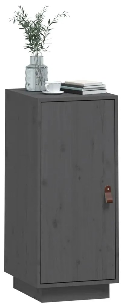 Μπουφές Γκρι 34 x 40 x 75 εκ. από Μασίφ Ξύλο Πεύκου 820114